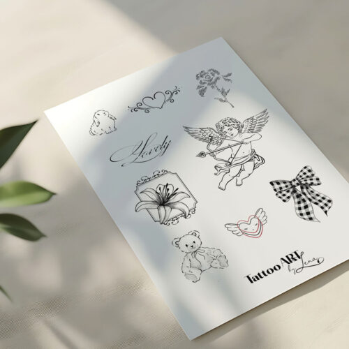 Klebetattoo Fineline Lovely, A6 Format